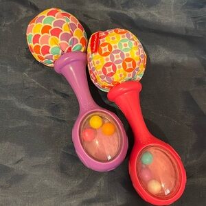 Fisher-Price Rattle 'n Rock Maracas, Pink/Purple, 2 Piece Set